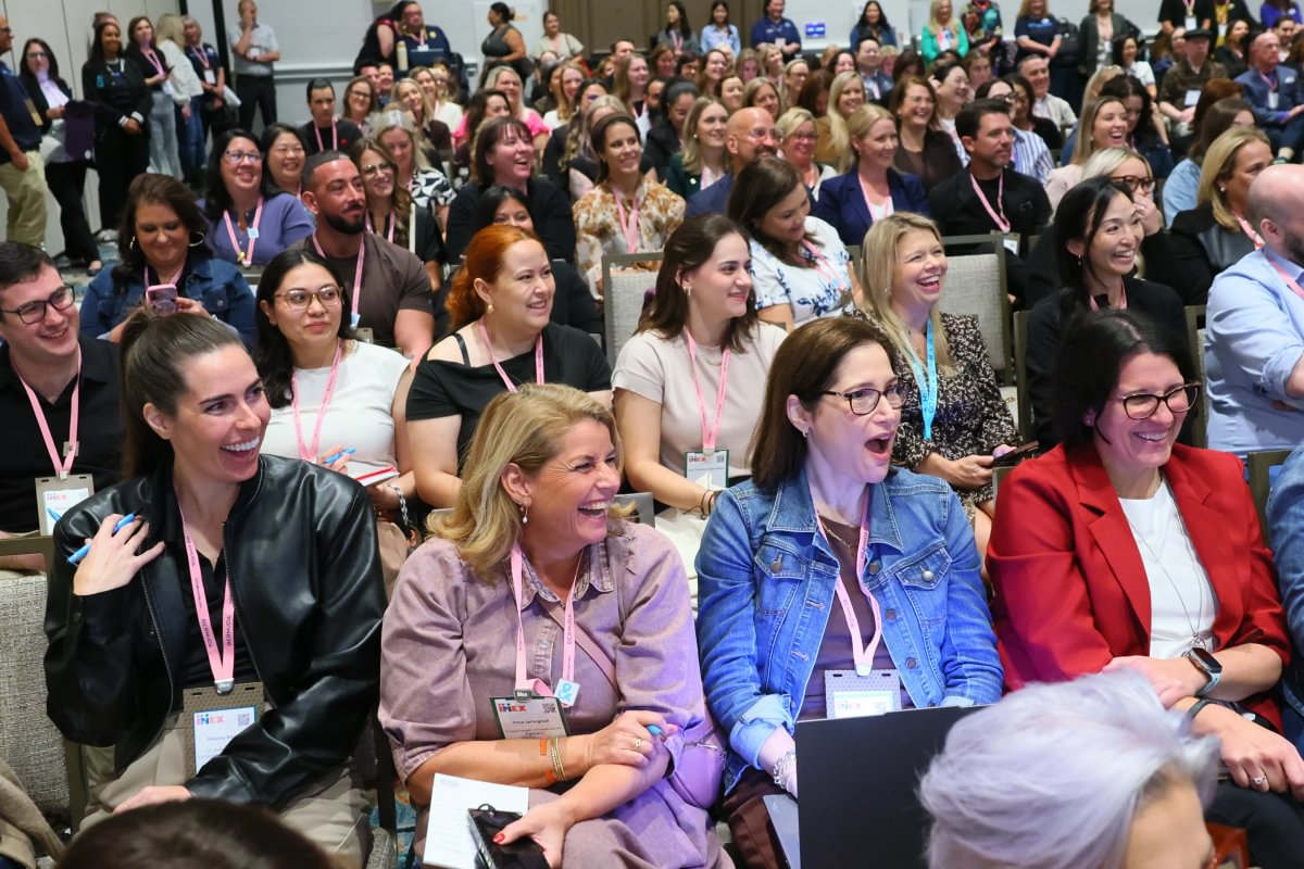 Attendees participating in a creative activity