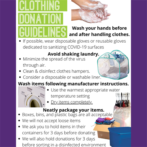 Career Wardrobe Donation Guidelines Flyer