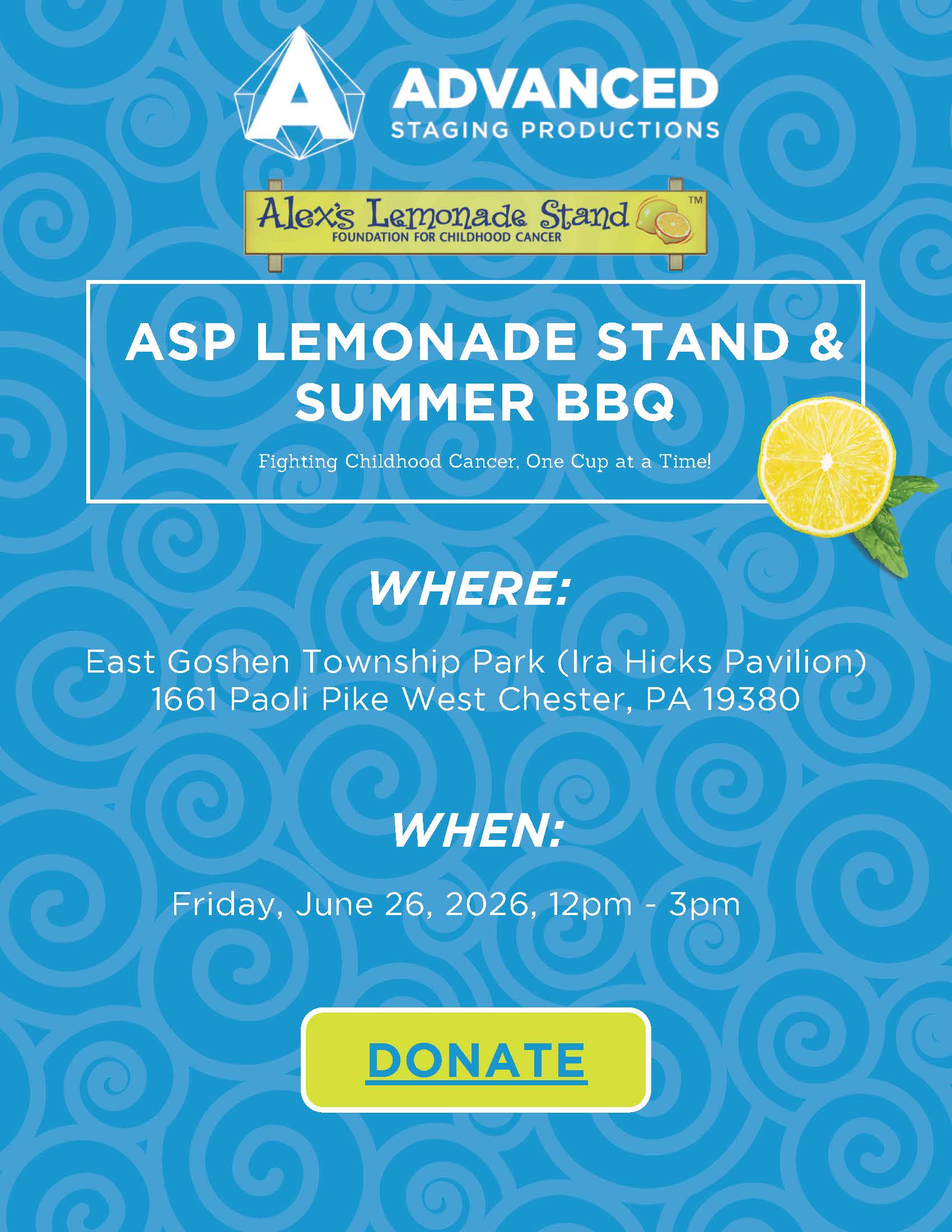 ASP Alex's Lemonade Stand 2026 Flyer