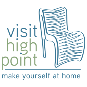 drawing of a chair. text says: visit high point. make yourself at home.