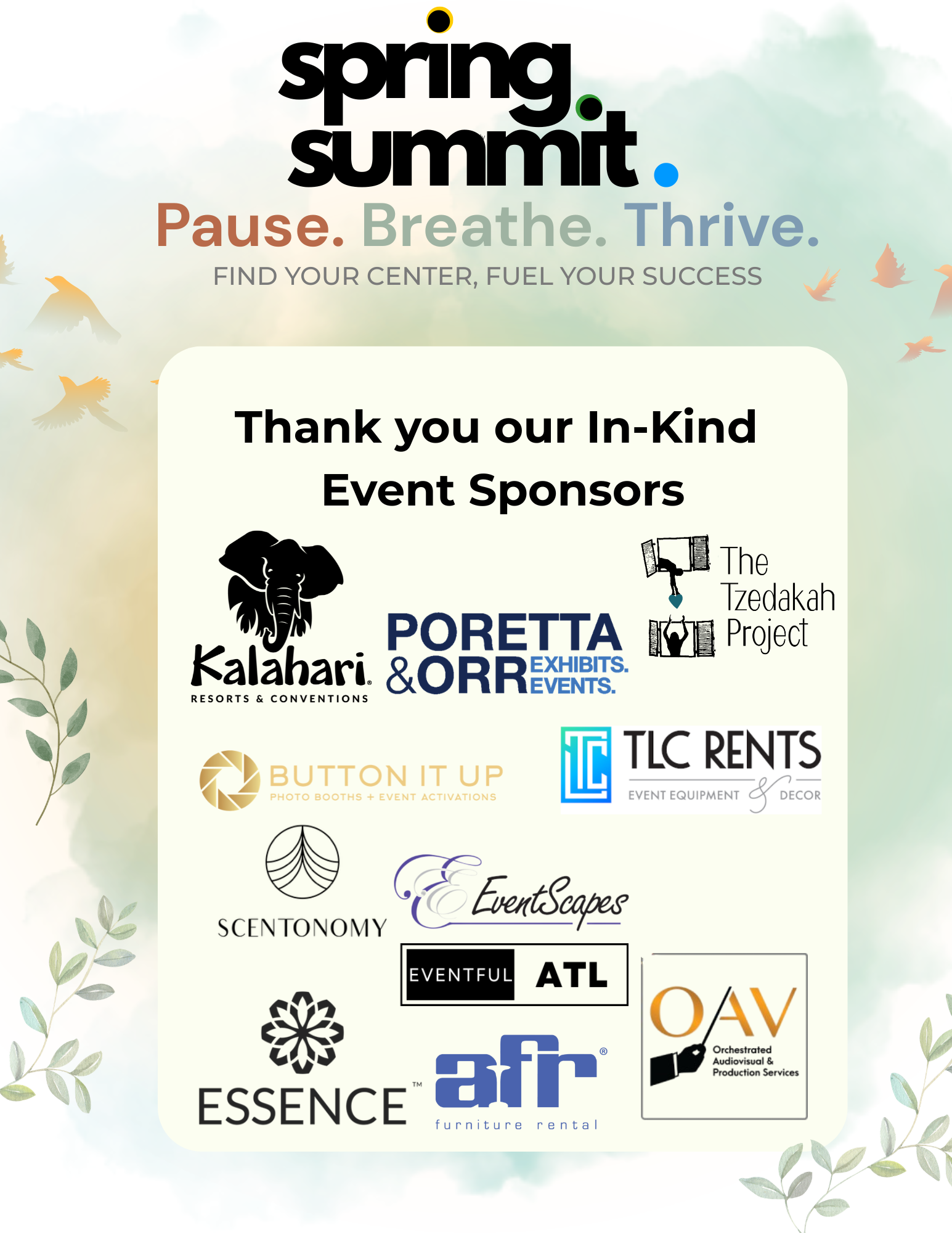 Sponsors - Social Media In Kind