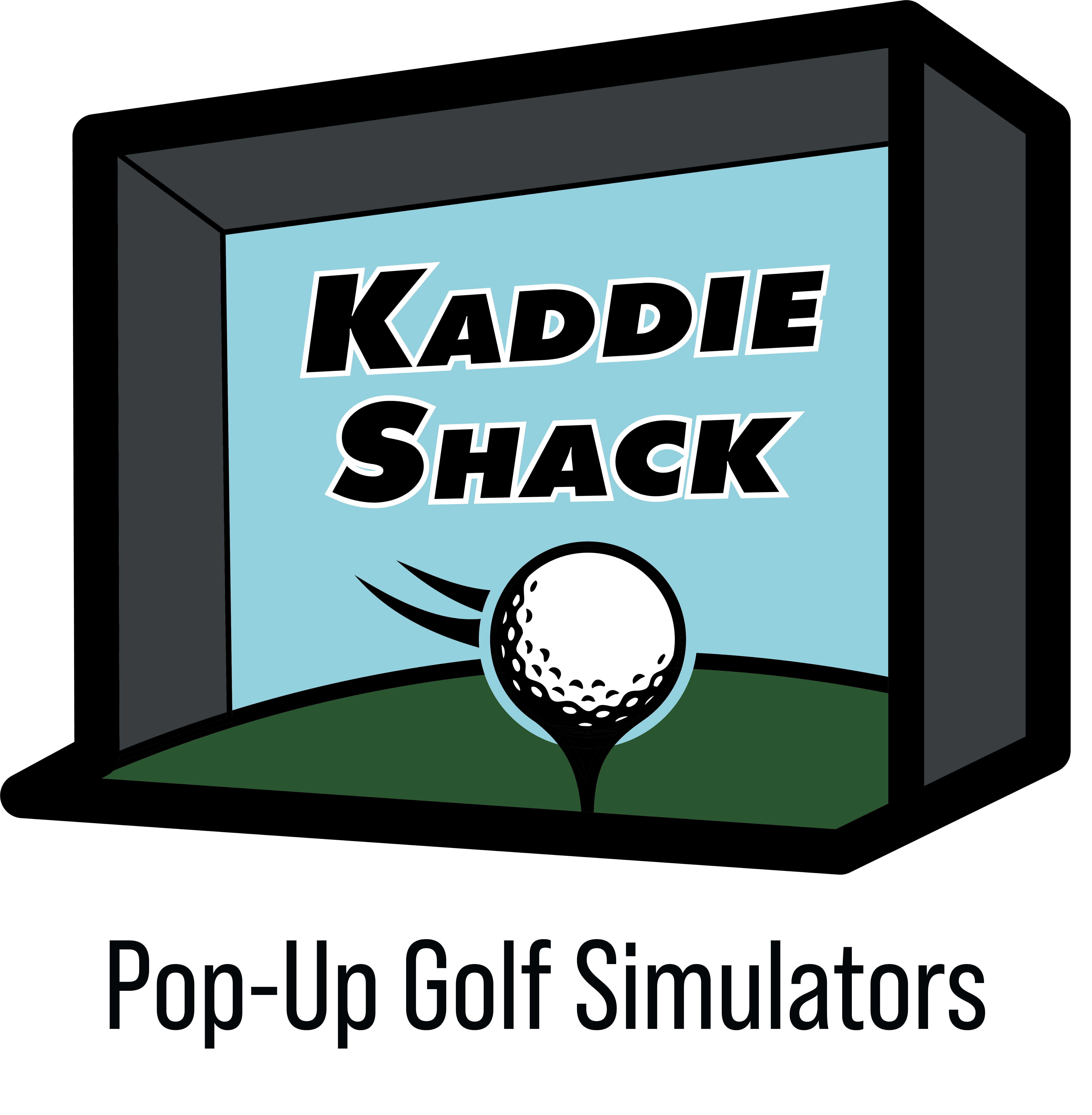 Kaddie Shack Logo black w pugs