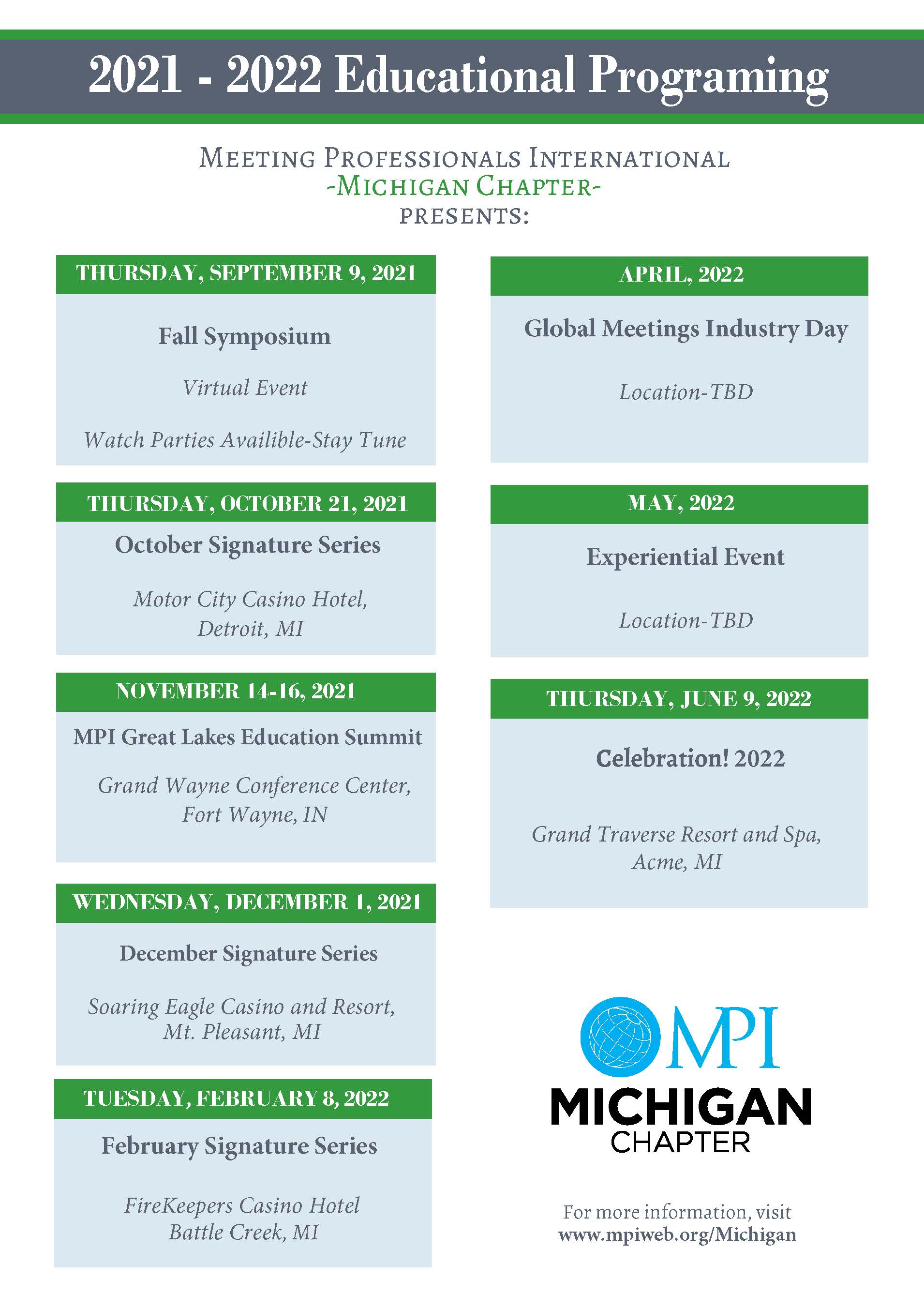 Mpi Michigan Chapter - Events