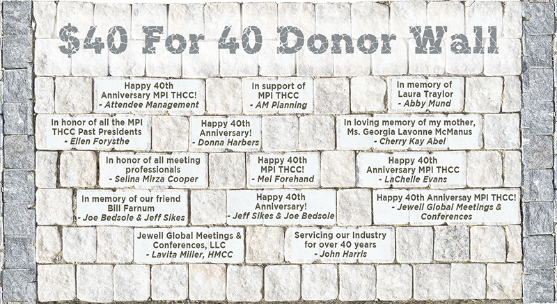 $40 For 40 Donor Wall