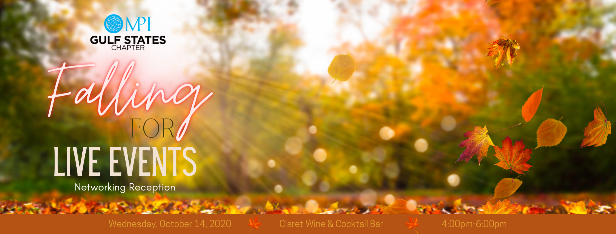 October 2020 Falling for Live Events - Facebook Cover October 2020 Falling for Live Events - Facebook Cover