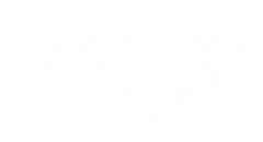 Old Better Monkey Board Logo White