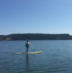 Julie Merken Paddleboarding