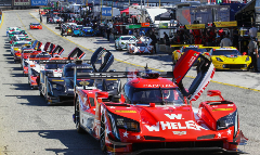 Race cars on Weathertech Raceway in Monterey