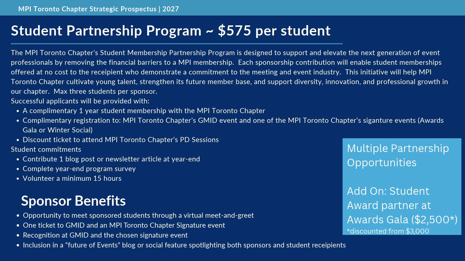2027 Student Partnership Program