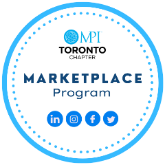 MPI Logo with MarketPlace Program Text and Social Media Icons in a Blue Circle