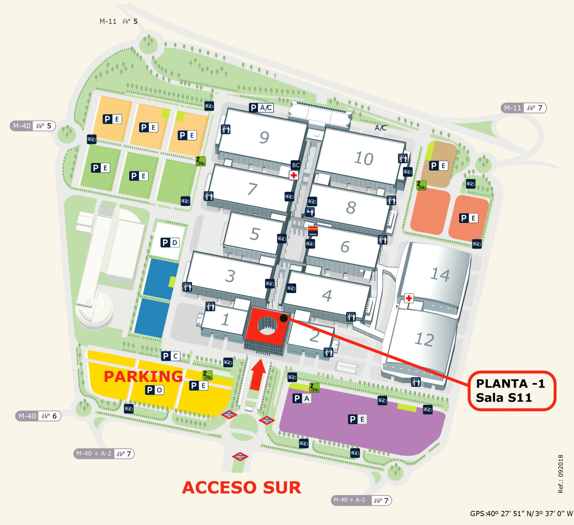 Mapa de accesos Gamergy Madrid