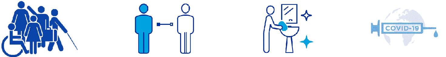 ICONOS bioseguridad y distanciamiento